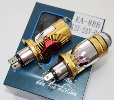 MINI LED LENS KA-888 H4 с вентилятором и двойной линзой