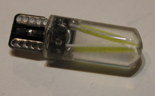 Лампа габаритная V0062 T10B-2COB-SILICON -CAN 12-24V W