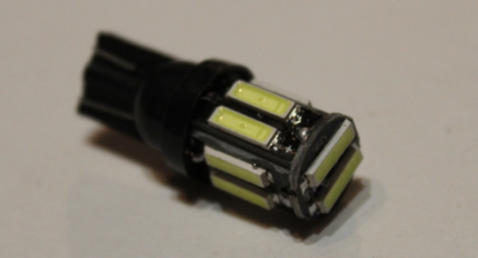 Лампа габаритная V022 Т10-10SMD-7020 W 12V