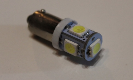 Лампа габаритная V0053 BA9S-5050-5SMD 12V