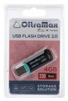 USB FLASH DRIVE 4GB 230 Black 2/0