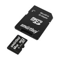 micro SDXC карта памяти Smartbuy 64GB Class 10 UHS-1 (без адаптера)