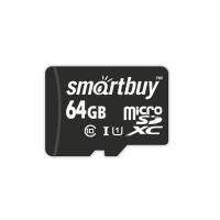 micro SDXC карта памяти Smartbuy 64GB Class 10 UHS-1 (без адаптера)
