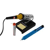 Набор паяльник,оловоотсос,подставка для паяльника REXANT 12-0163